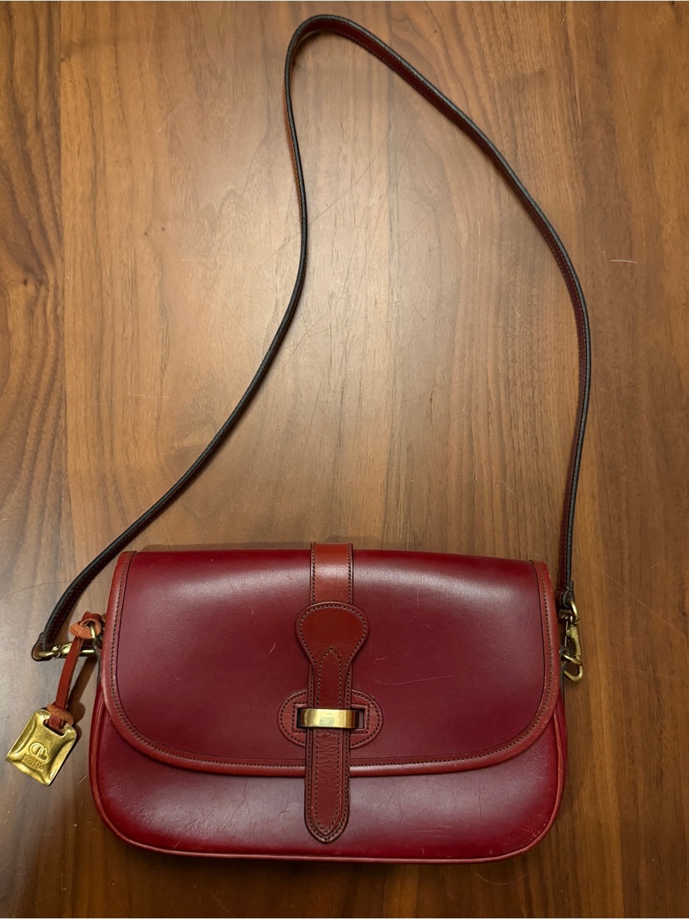 Vintage 1980s First-Generation "Pre-Tag" Dooney & Bourke Bridle Leather Tack Bag